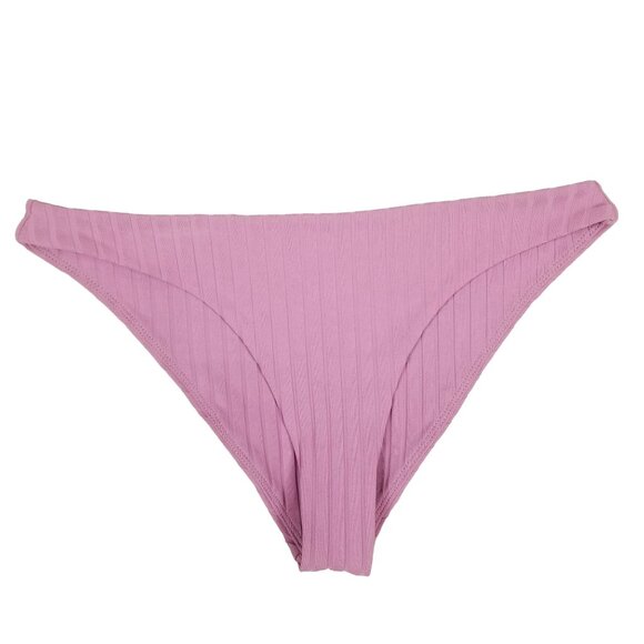 MIKOH Lona Ribbed Classic Bikini Bottom Fig Sz Small - Picture 1 of 4